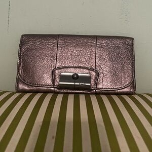 Coach Metallic Purple Wallet